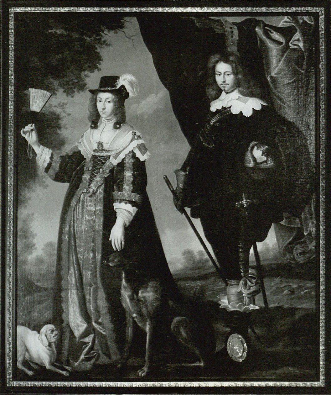 Leonora Christina, hraběnka Ulfeldt 1621-1698 a Valdemar Christian ze Šlesvicka-Holštýnska 1622-1656 od Karel van Mander III