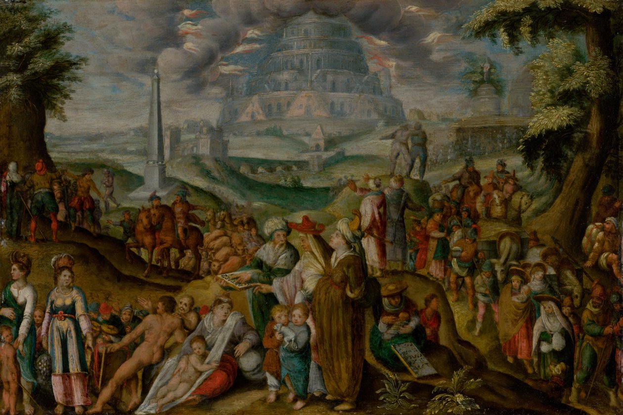 Zmatek jazyků, 16. století. od Karel van Mander the Elder