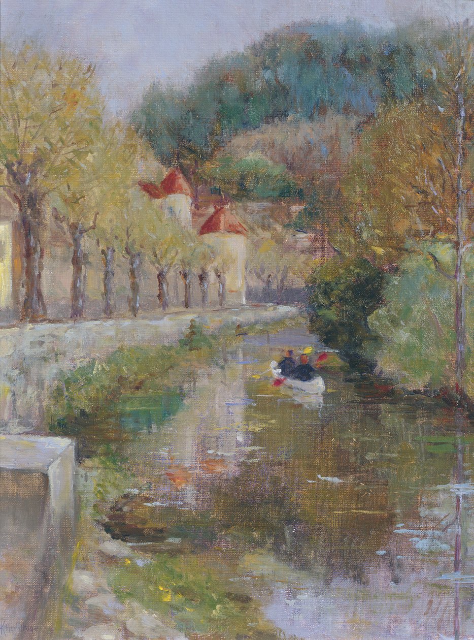 Kanál v Noyers, Burgundsko, 2002 od Karen Armitage