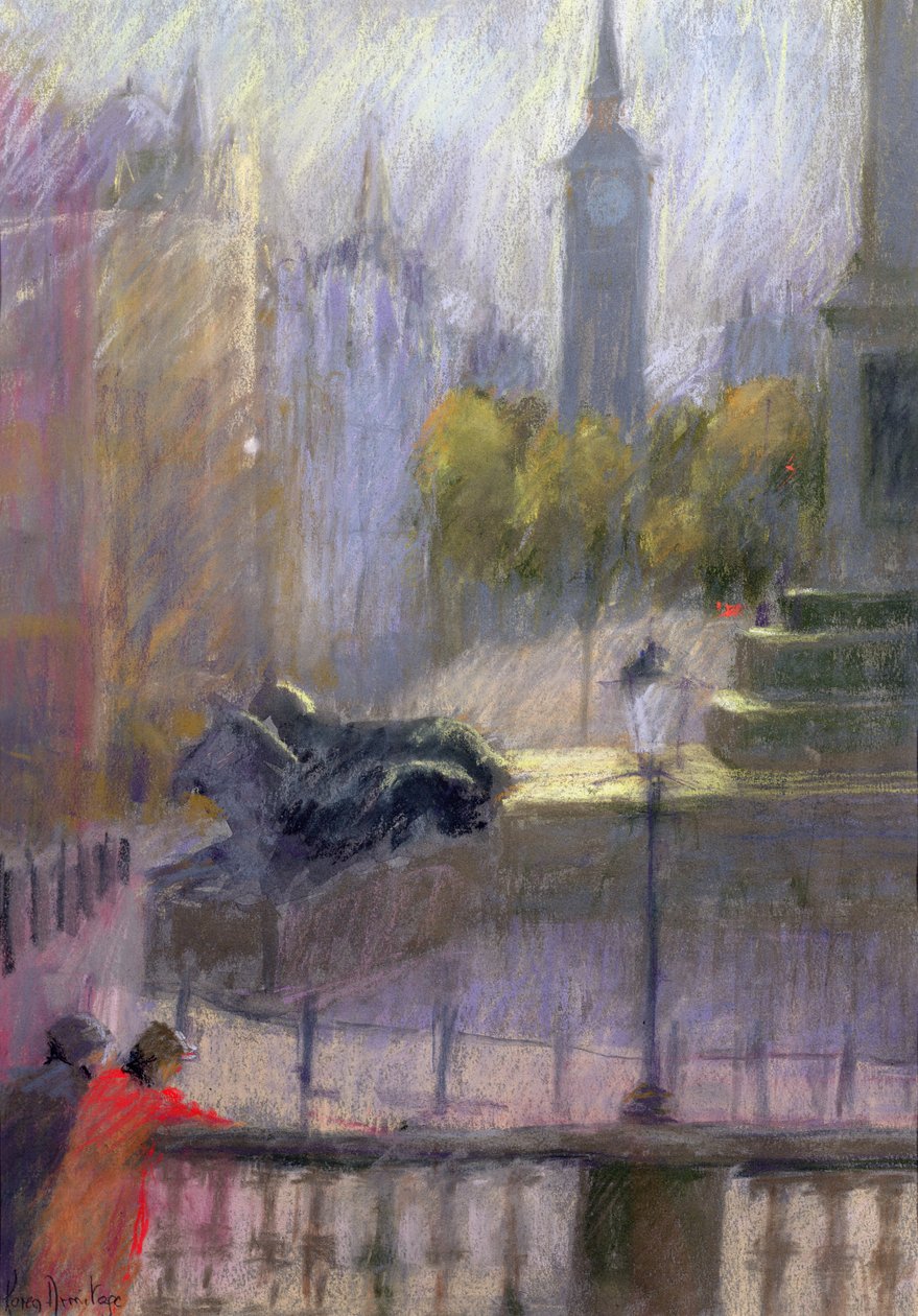 Trafalgar Square (pastel na papíře) od Karen Armitage