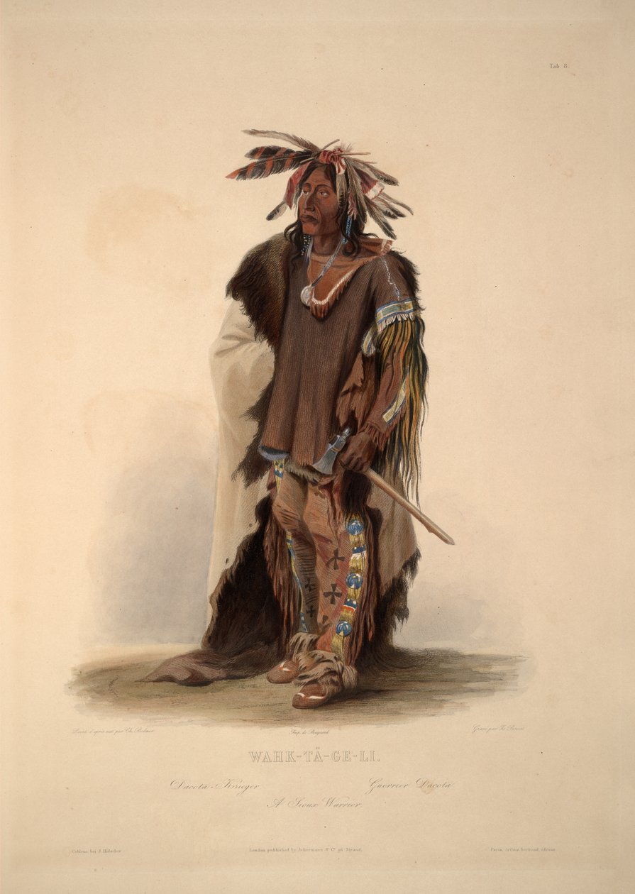 Siouxský válečník od Karl Bodmer