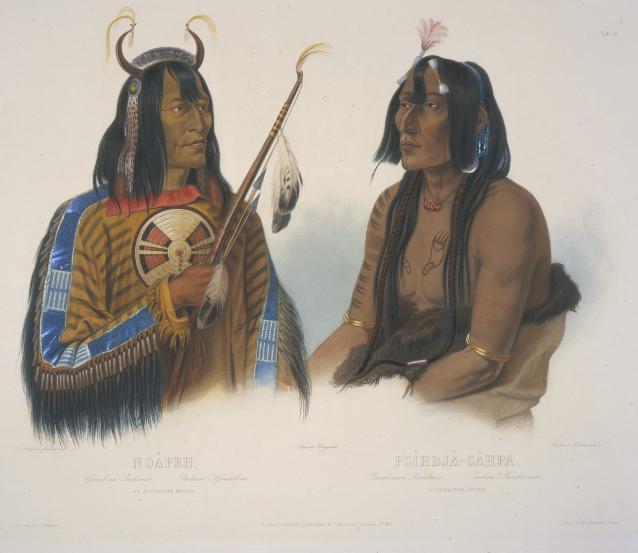 Indián Assiniboin a Indián Yanktonan od Karl Bodmer
