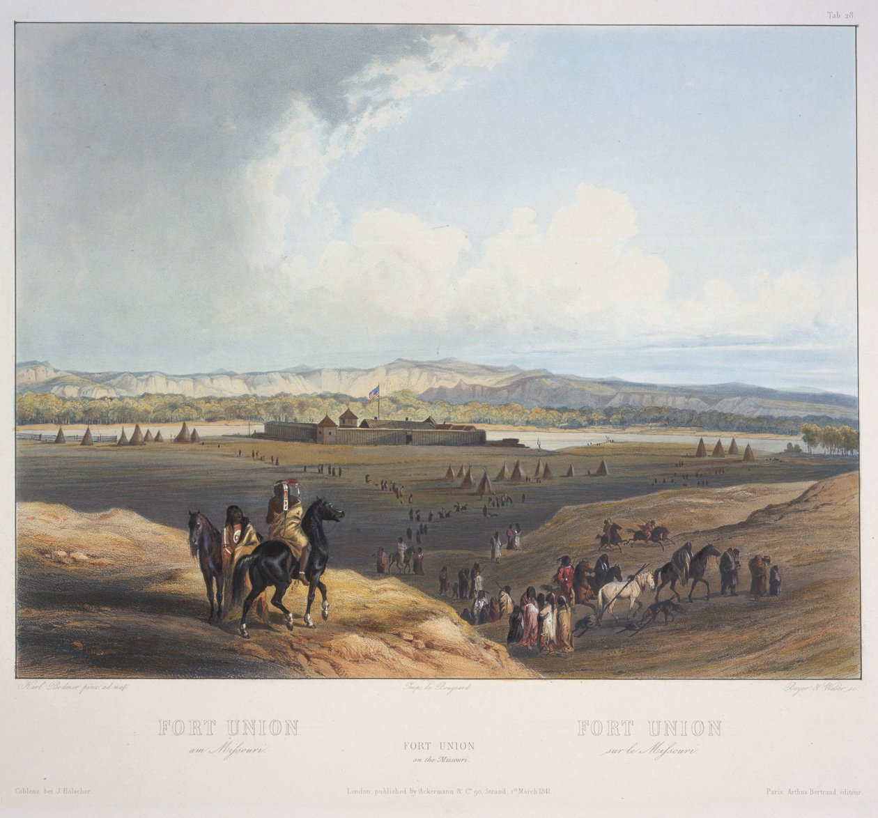 Fort Union na Missouri od Karl Bodmer