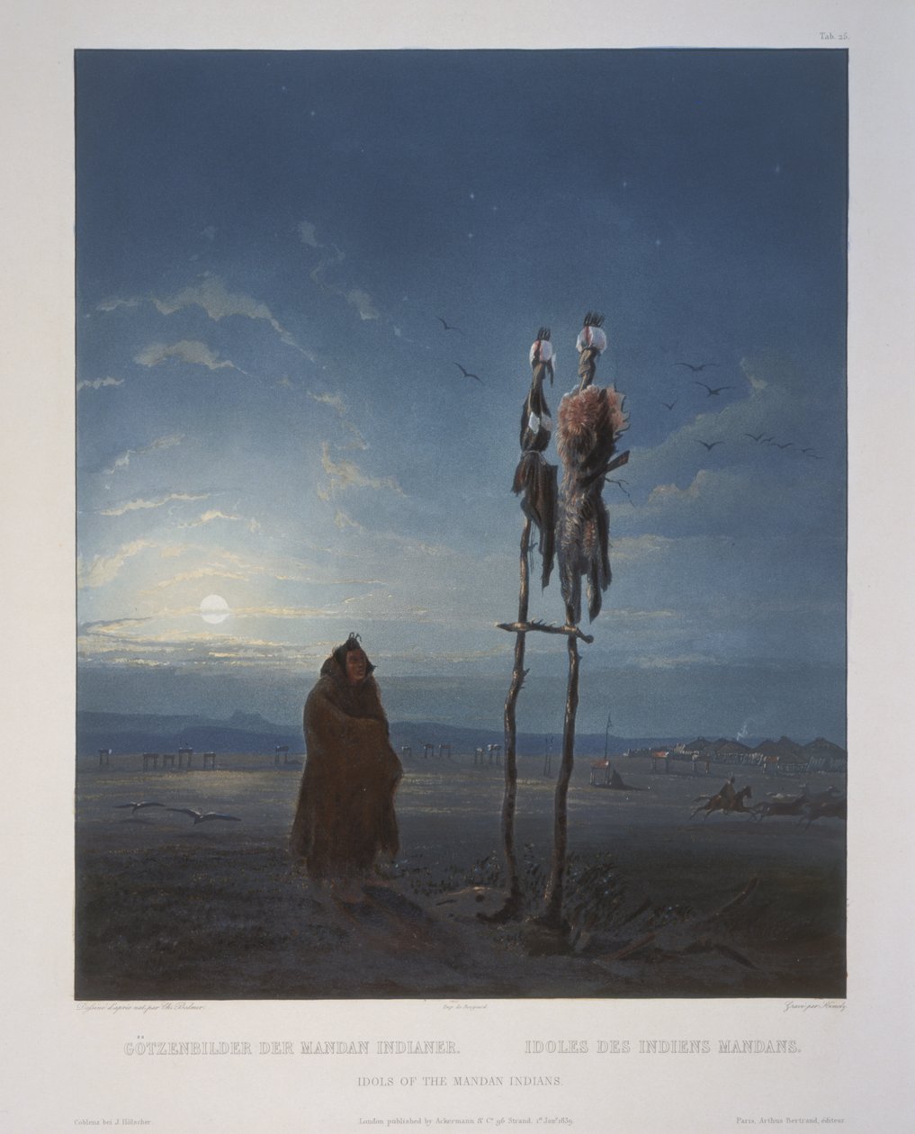 Idoly indiánů Mandan od Karl Bodmer