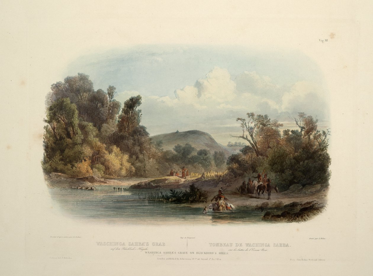 Hrob Washa Saba na kopci Blackbirds od Karl Bodmer
