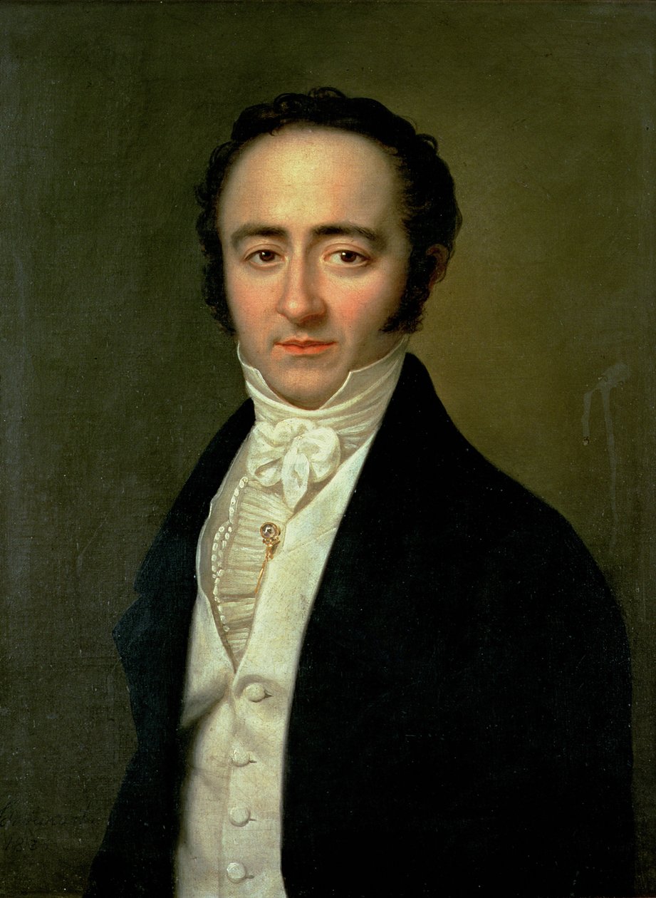 Franz Xaver Mozart (1791-1844), později známý jako Wolfgang Amadeus, mladší syn Wolfganga Amadea Mozarta (1756-91), 1825 od Karl Gottlieb Schweikert