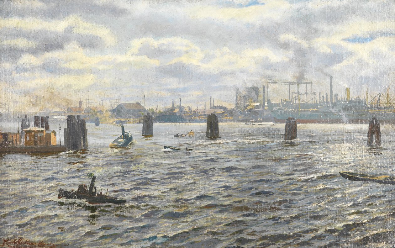 Přístav Hamburk od Karl Josef Müller