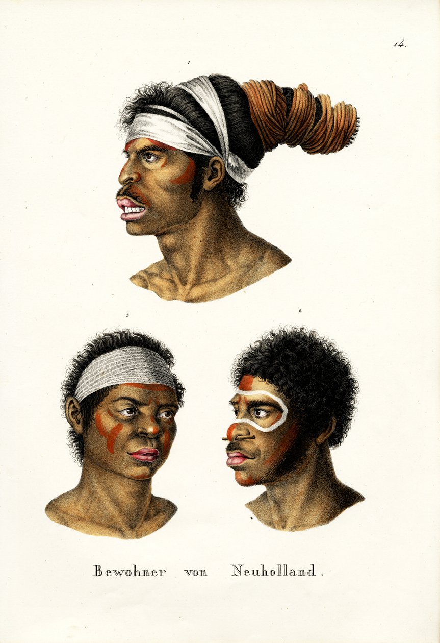 Domorodí Australané, 1824 od Karl Joseph Brodtmann