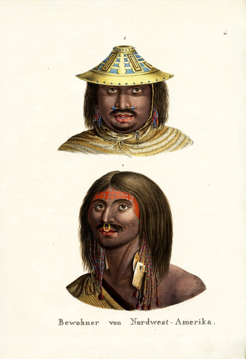 Indiáni severoamerického severozápadního pobřeží, 1824 od Karl Joseph Brodtmann
