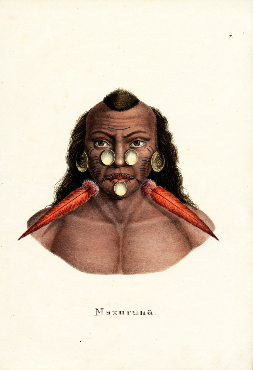 Peruánský Indián, 1824 od Karl Joseph Brodtmann