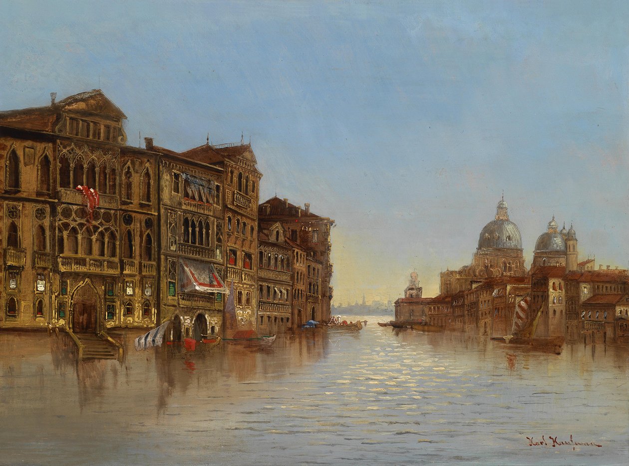 Motiv z Benátek s výhledem na Santa Maria della Salute od Karl Kaufmann