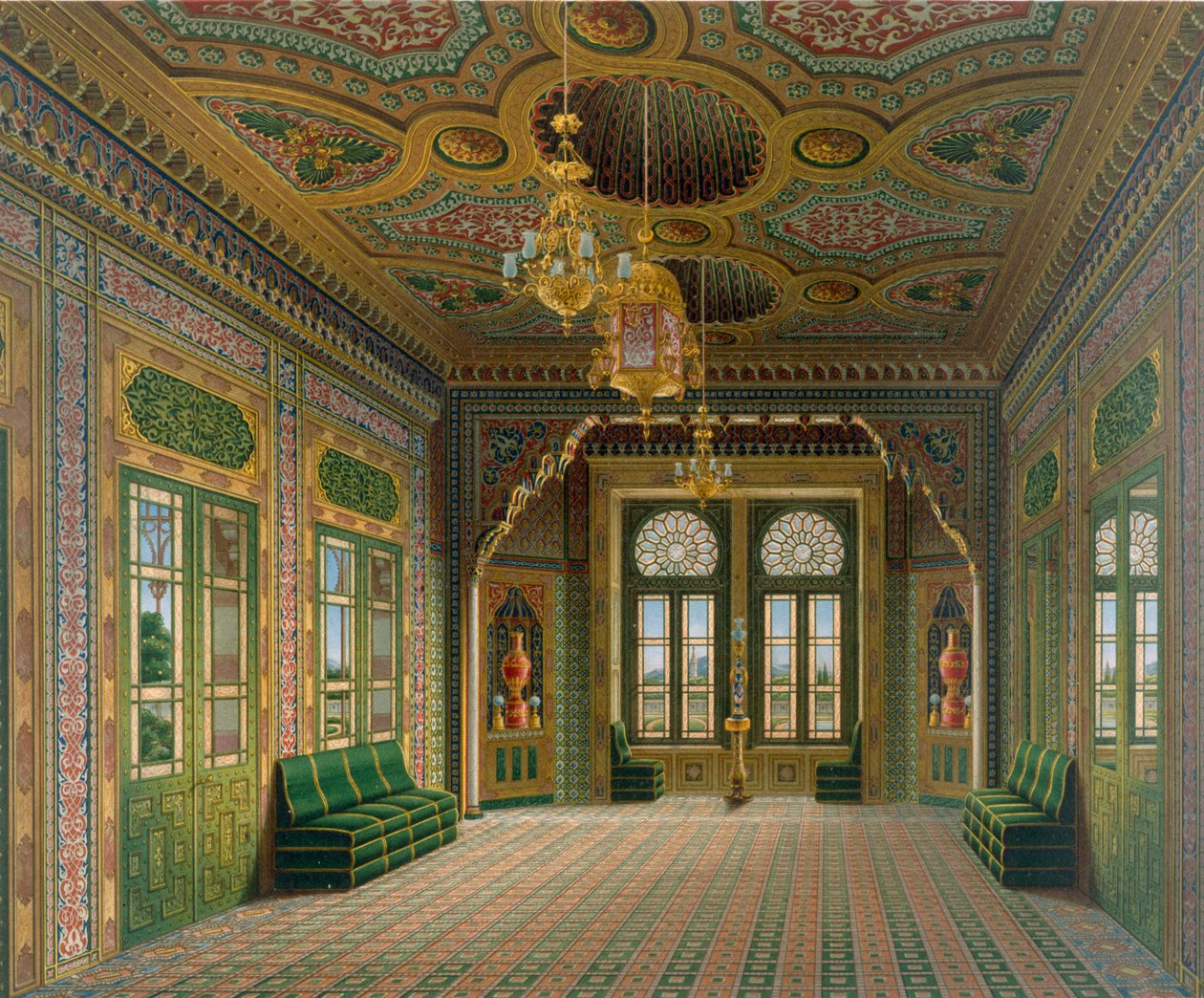 Návrh přijímacího pokoje s čínskými hrnci, 1837 od Karl Ludwig Wilhelm Zanth