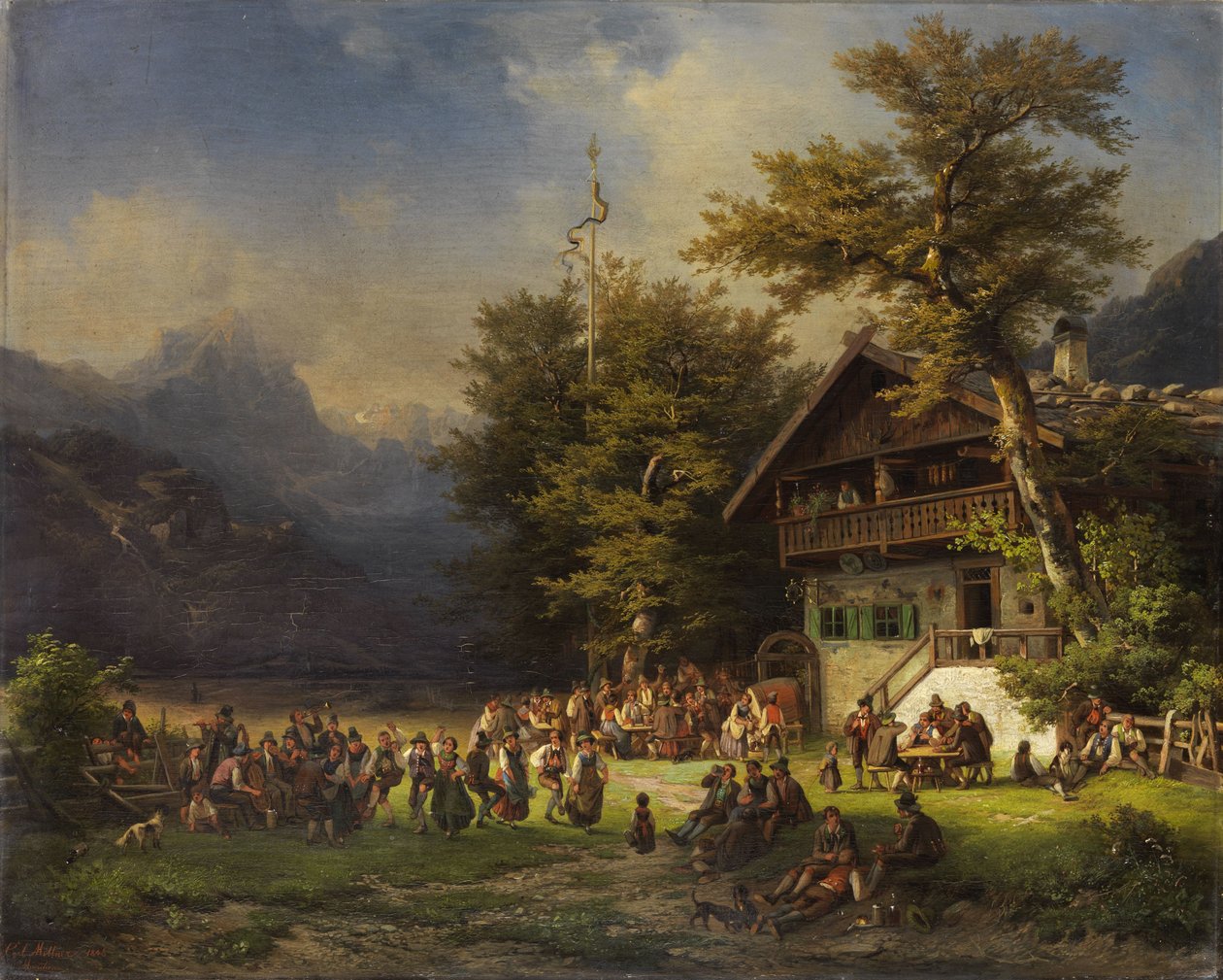 Festival májky před lesní farmou od Karl Millner