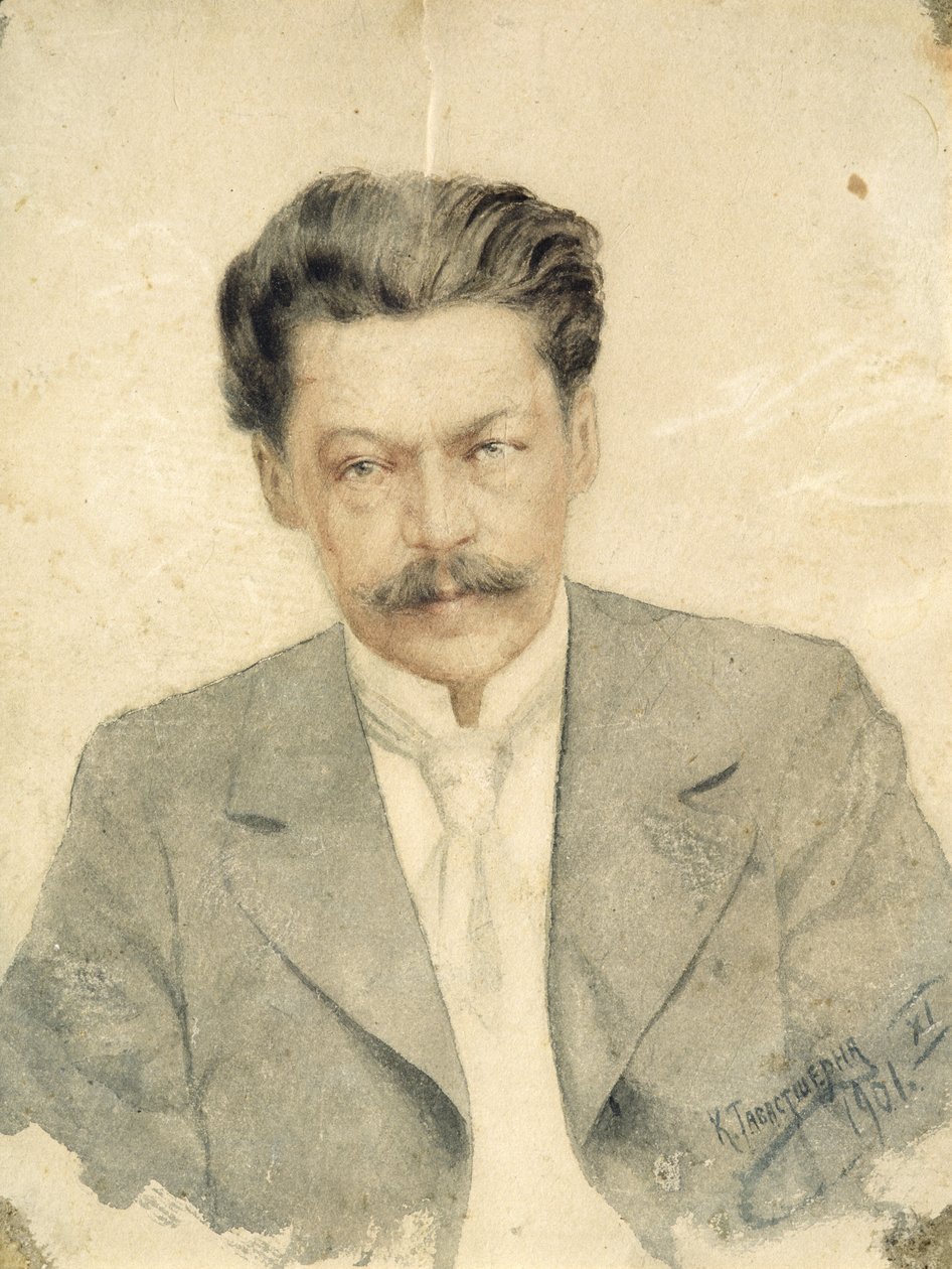 Portrét skladatele Antona Arenskyho (wc na kartonu) od Karl Tavaststjerna