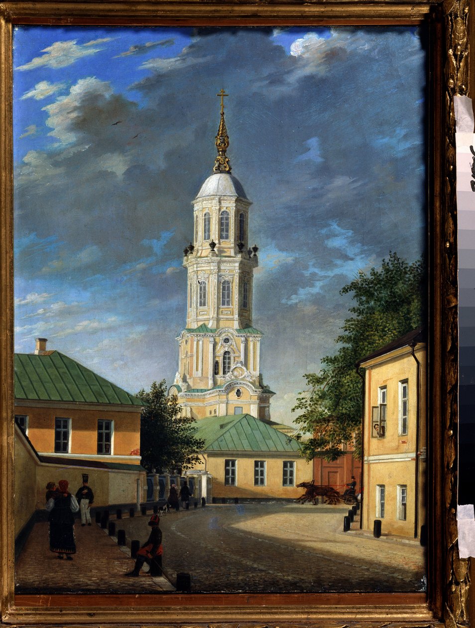 Krivokolenny pereulok a Moscou (Krivokolenny pereulok v Moskvě). Peinture de Karl Petrovich Bodri (1812-1894). Huile sur toile, 55,3 x 39,7 cm od Karl Fridrikh Petrovich Bodri