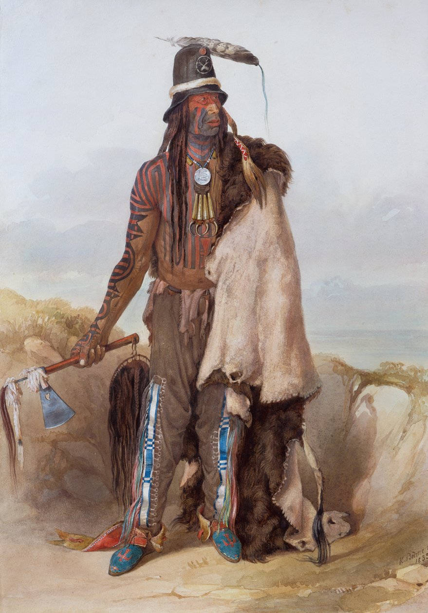 Abdih-Hiddisch, náčelník Minatarre od Karl Bodmer