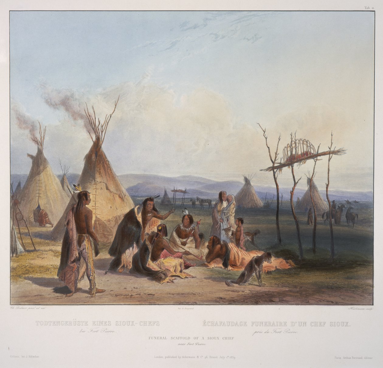 Pohřební lešení od Karl Bodmer