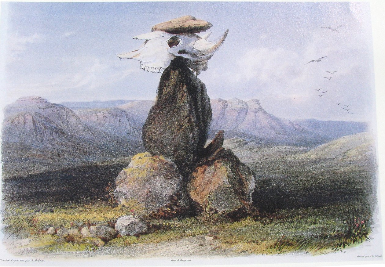 Karl Bodmer Kouzelná hromada indiánů Assinboinů od Karl Bodmer