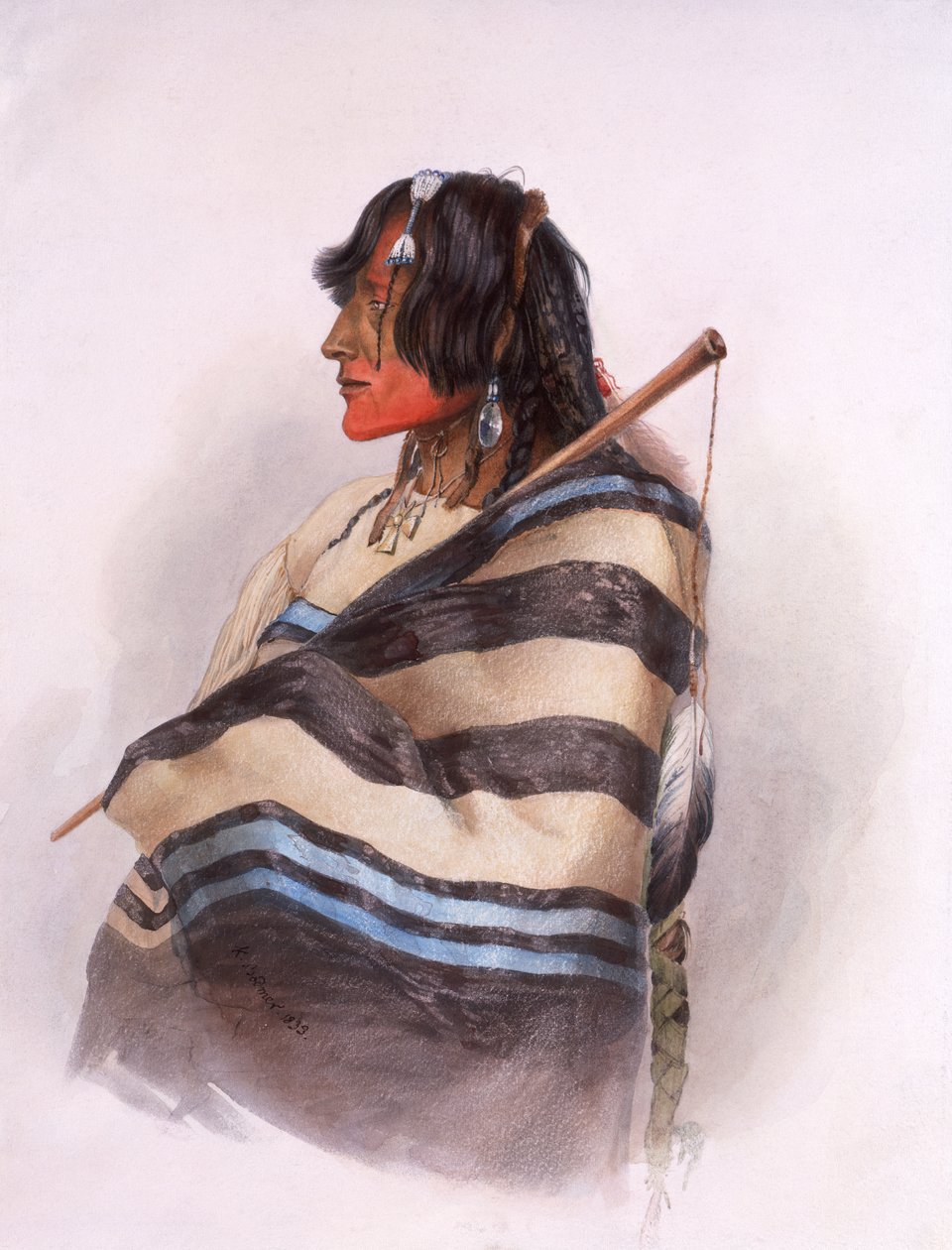 Kiasax Piegan Blackfeet Man od Karl Bodmer