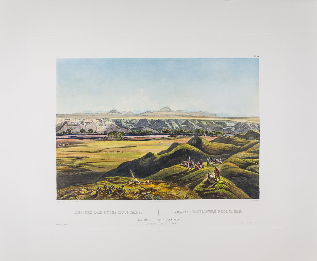 Tableau 44. View of the Rocky Mountains, Bodmer