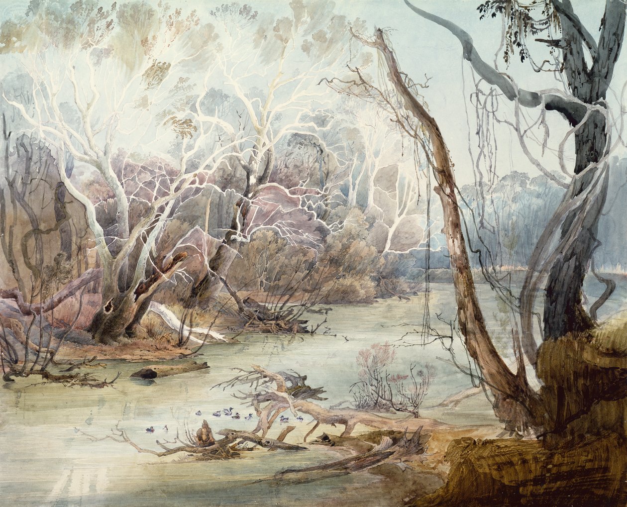 Fox River poblíž New Harmony, Indiana od Karl Bodmer