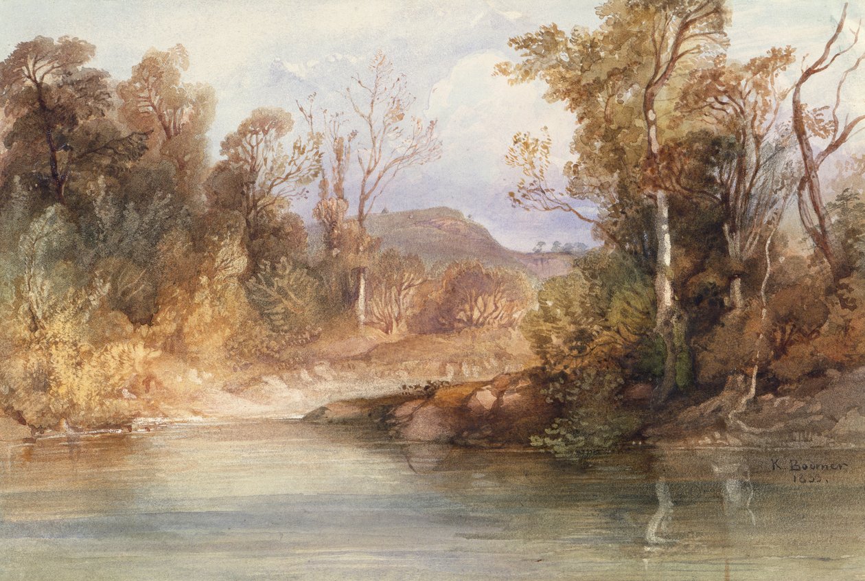 Pohled na Missouri, Blackbird’s Grave od Karl Bodmer