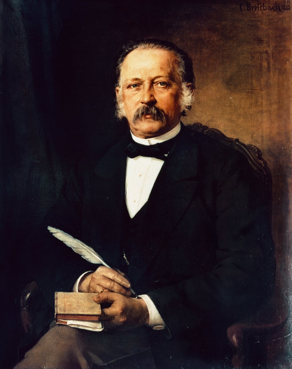 Portrét Heinricha Theodora Fontanea, německého básníka a spisovatele od Karl Breitbach