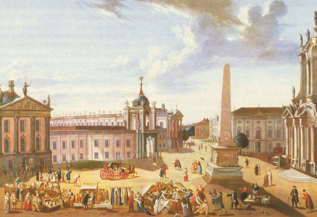Starý trh v Postupimi s Městským palácem (s výhledem na Schlossstrasse) od Karl Christian Wilhelm Baron