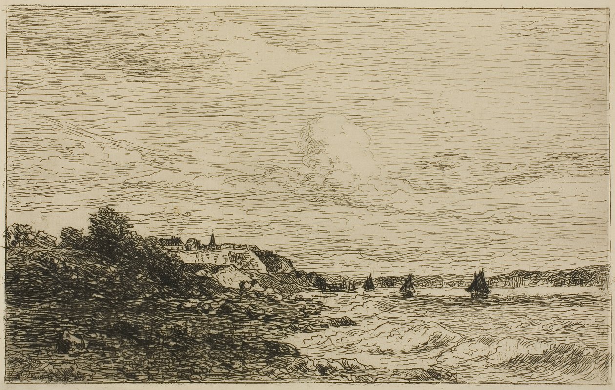 Seina před Honfleurem od Karl Daubigny