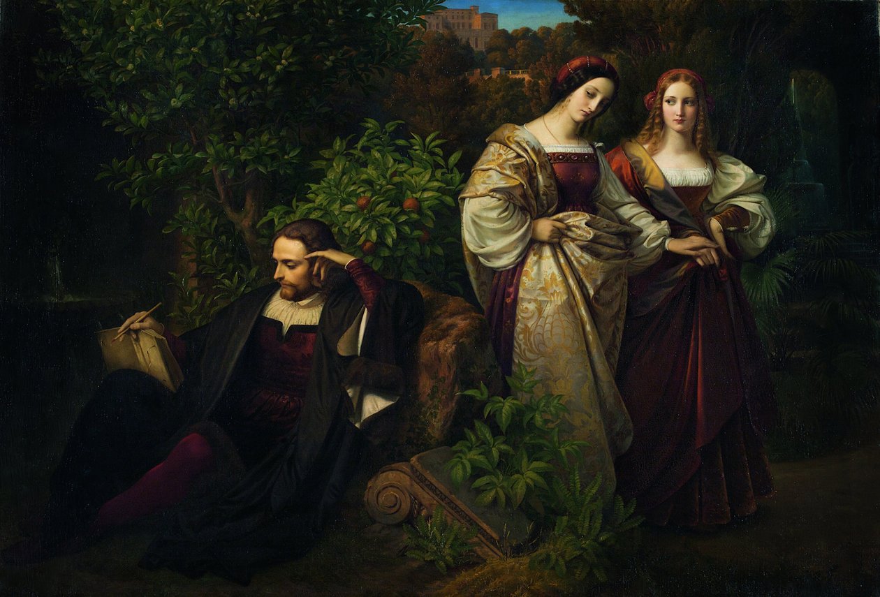 Torquato Tasso a dvě Leonory od Karl Ferdinand Sohn