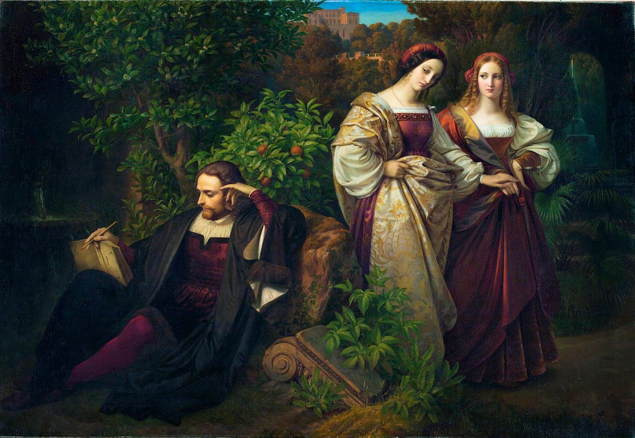 Torquato Tasso a dvě Leonory od Karl Ferdinand Sohn