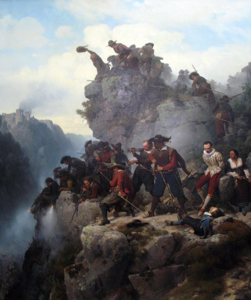 Střelci bránící přihrávku od Carl Friedrich Lessing