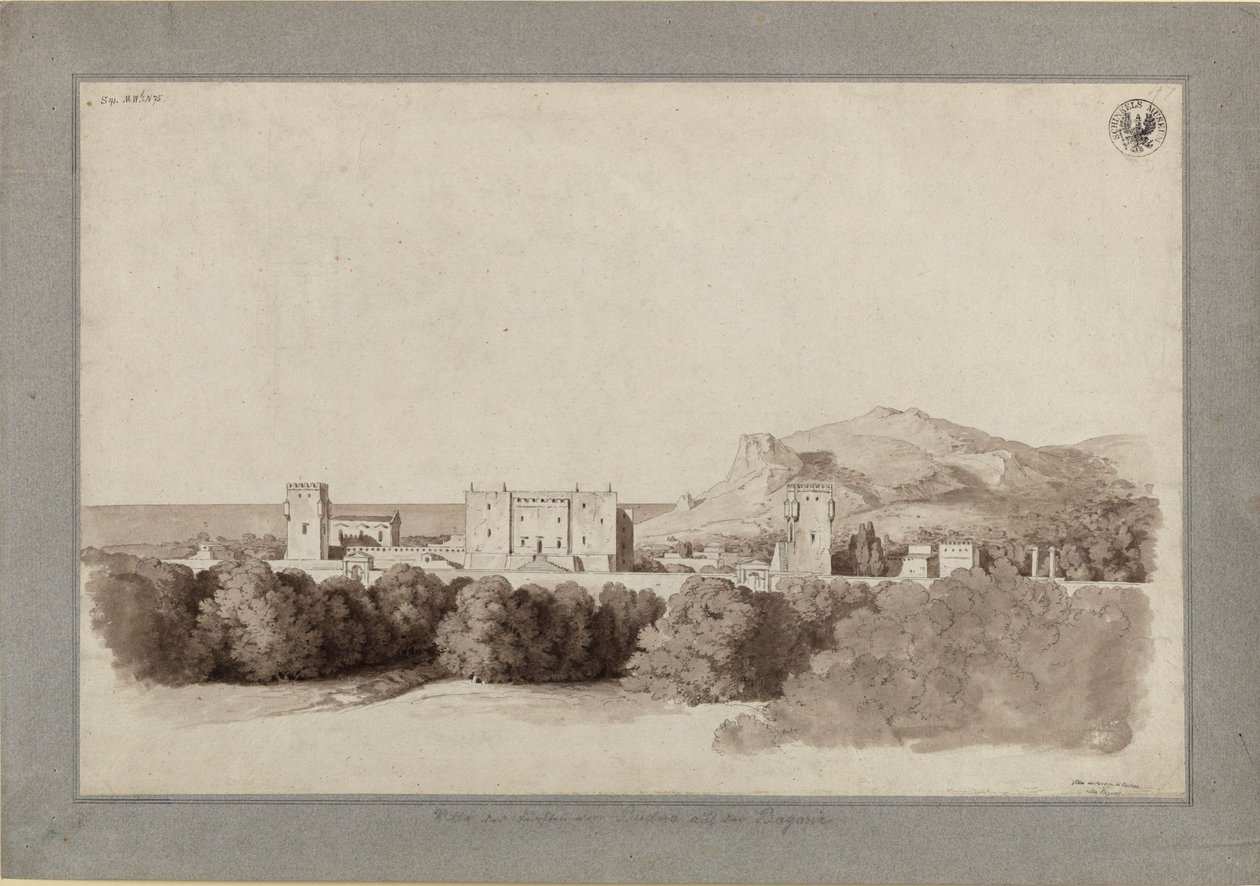 Staromaurský palác prince Butery v Bagherii u Palerma / Vila prince Butery v Bagherii od Karl Friedrich Schinkel