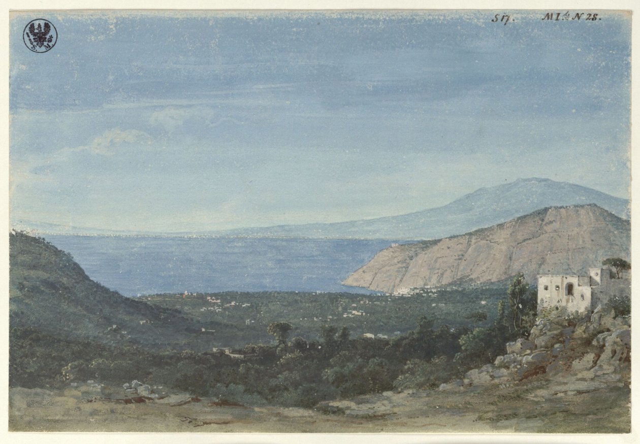 Pohled z okolí Neapole / Pohled na sorrentskou rovinu z Colli di Fontanelle od Karl Friedrich Schinkel