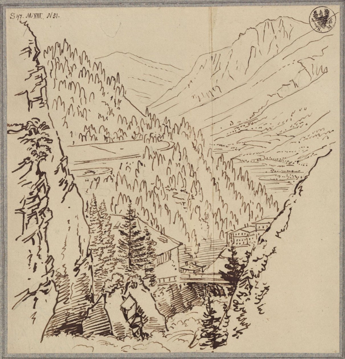 Pohled do údolí Gastein od Karl Friedrich Schinkel