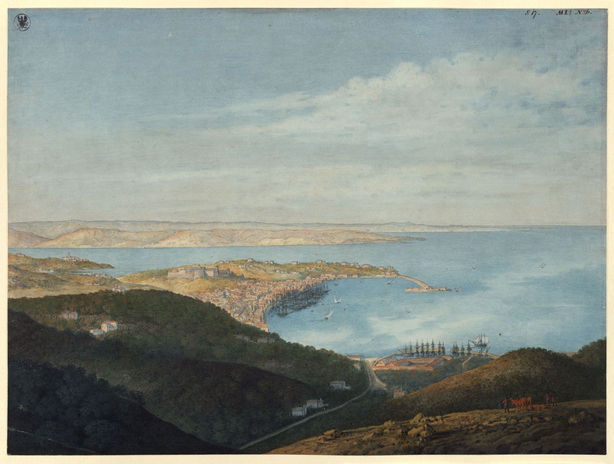 Pohled na Terst od Karl Friedrich Schinkel