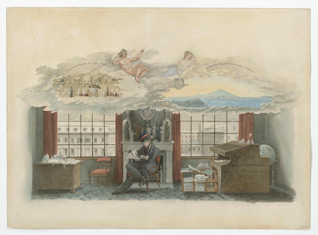 Berlín, Klosterstraße. Obchodní institut. Beuth ve svém služebním bytě od Karl Friedrich Schinkel