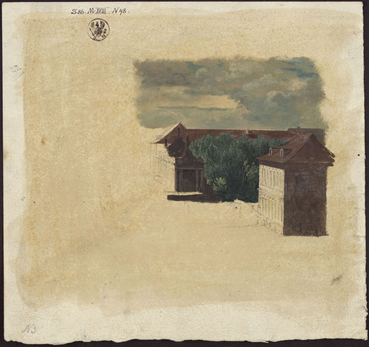 Berlín. Královské kolonády a přilehlé budovy od Karl Friedrich Schinkel
