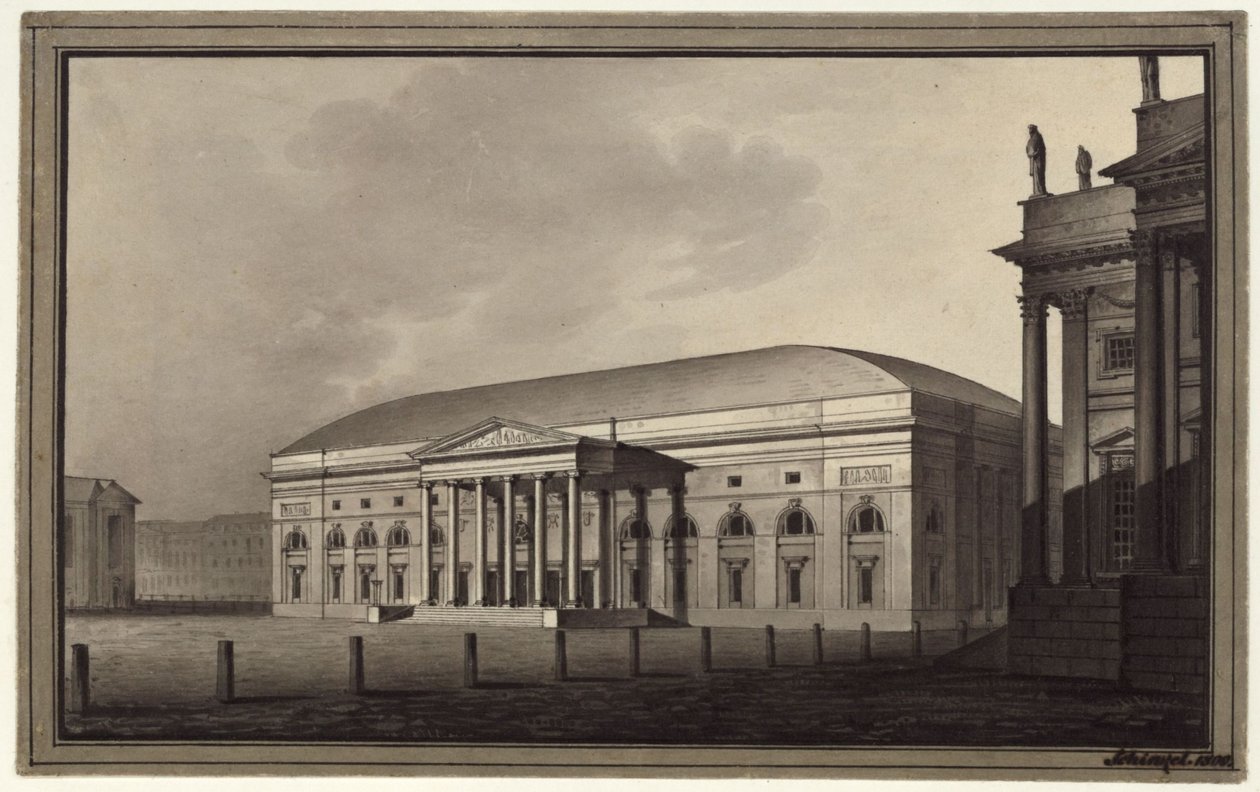 Berlín. Národní divadlo na Gendarmenmarktu od Karl Friedrich Schinkel