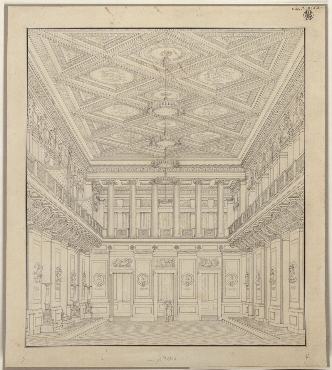 Berlín. Divadlo Schauspielhaus na náměstí Gendarmenmarkt, koncertní sál od Karl Friedrich Schinkel