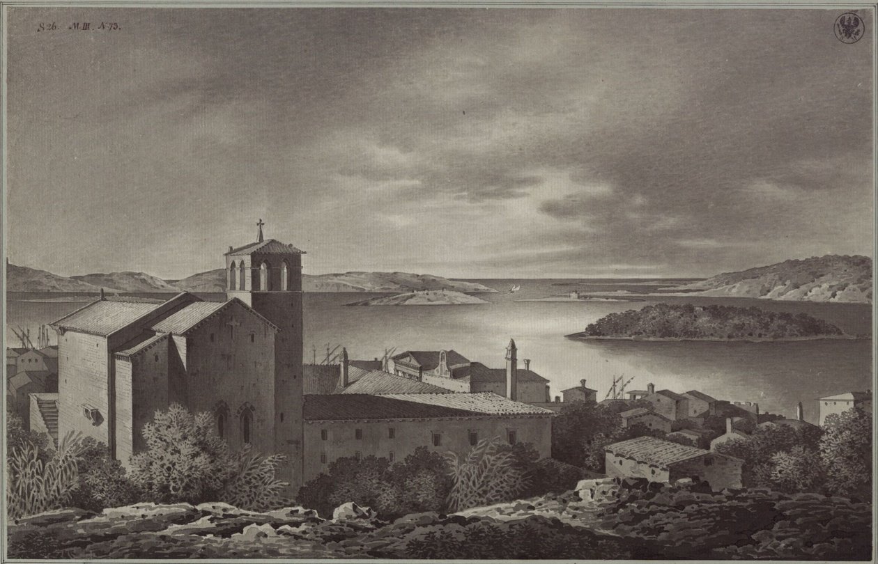 Pohled na Polu a moře od Karl Friedrich Schinkel