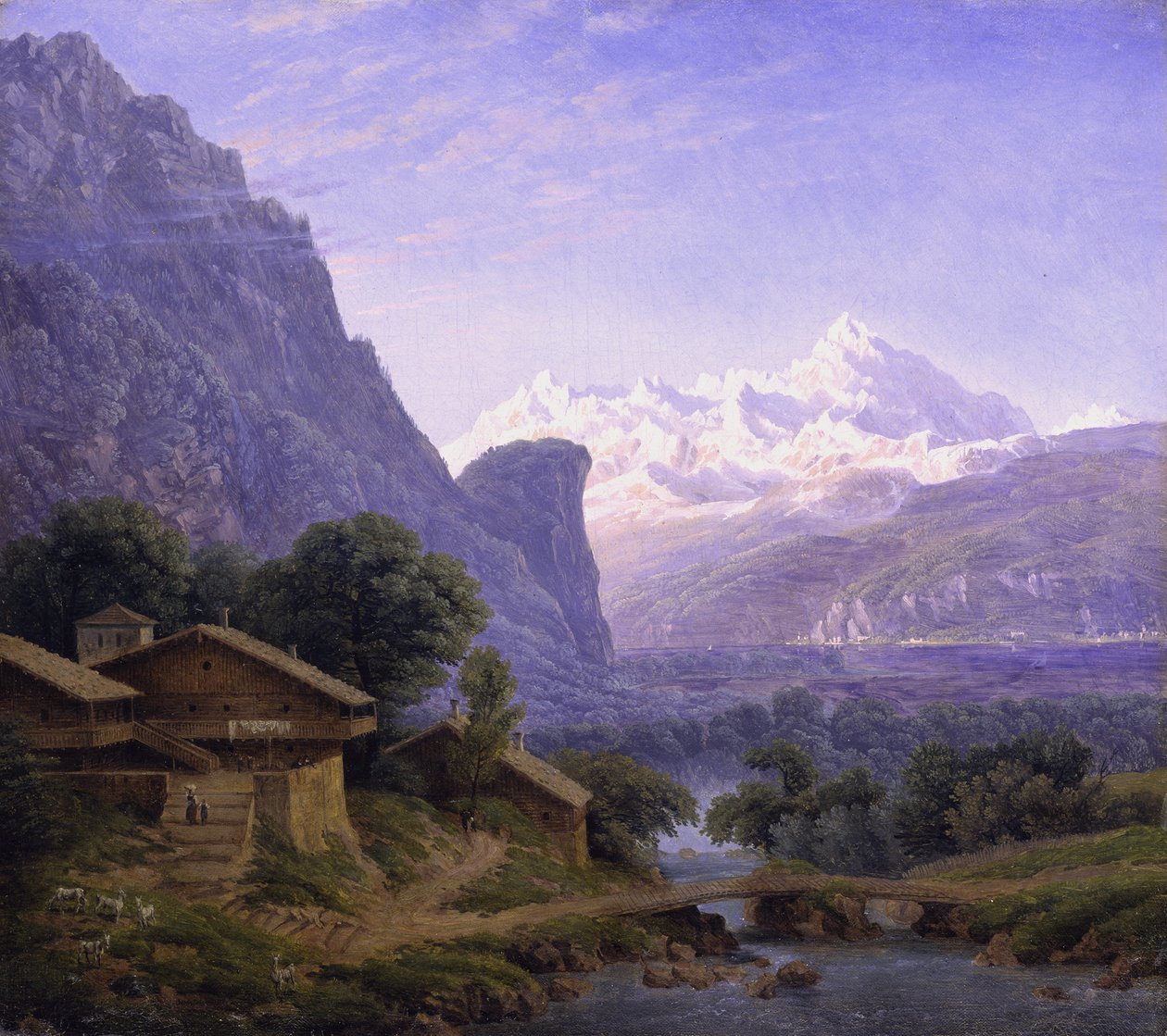 Pohled na Mont Blanc od Karl Friedrich Schinkel