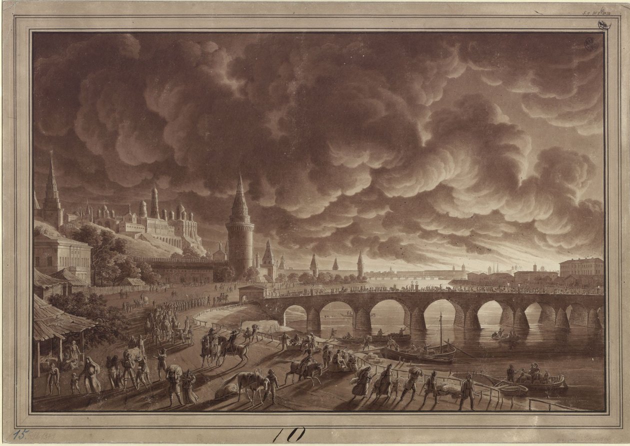 Požár v Moskvě od Karl Friedrich Schinkel