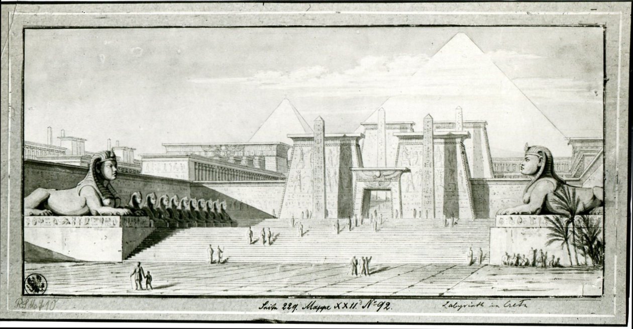 Sedm divů světa. Egyptský labyrint od Karl Friedrich Schinkel