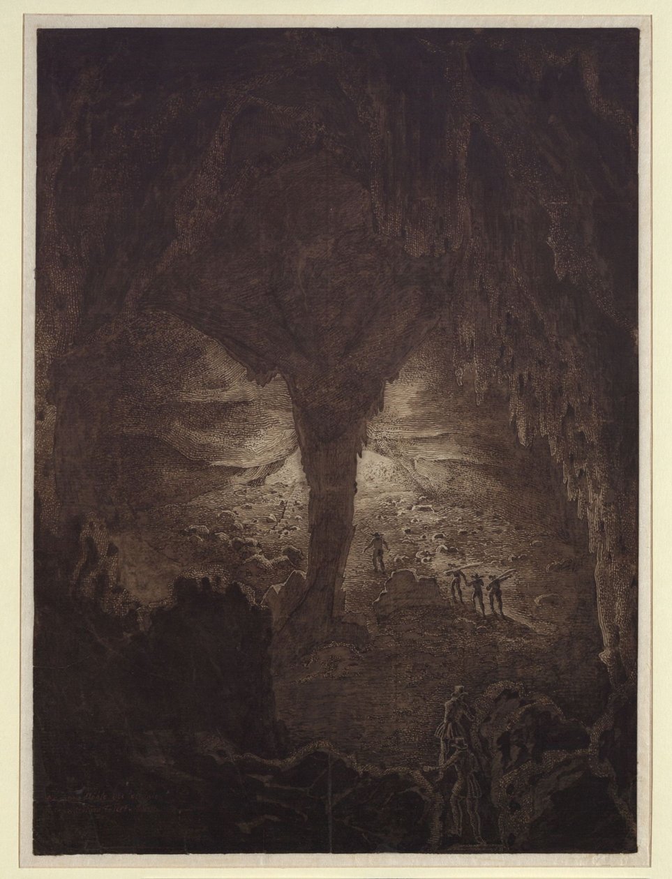 Velká jeskyně u Corgniale v Kraji od Karl Friedrich Schinkel
