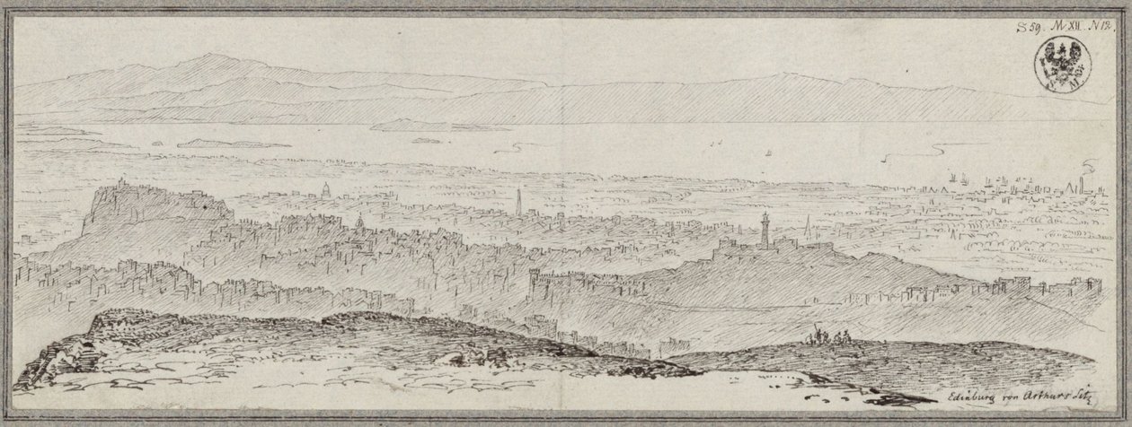 Celkový pohled na Edinburgh od Karl Friedrich Schinkel