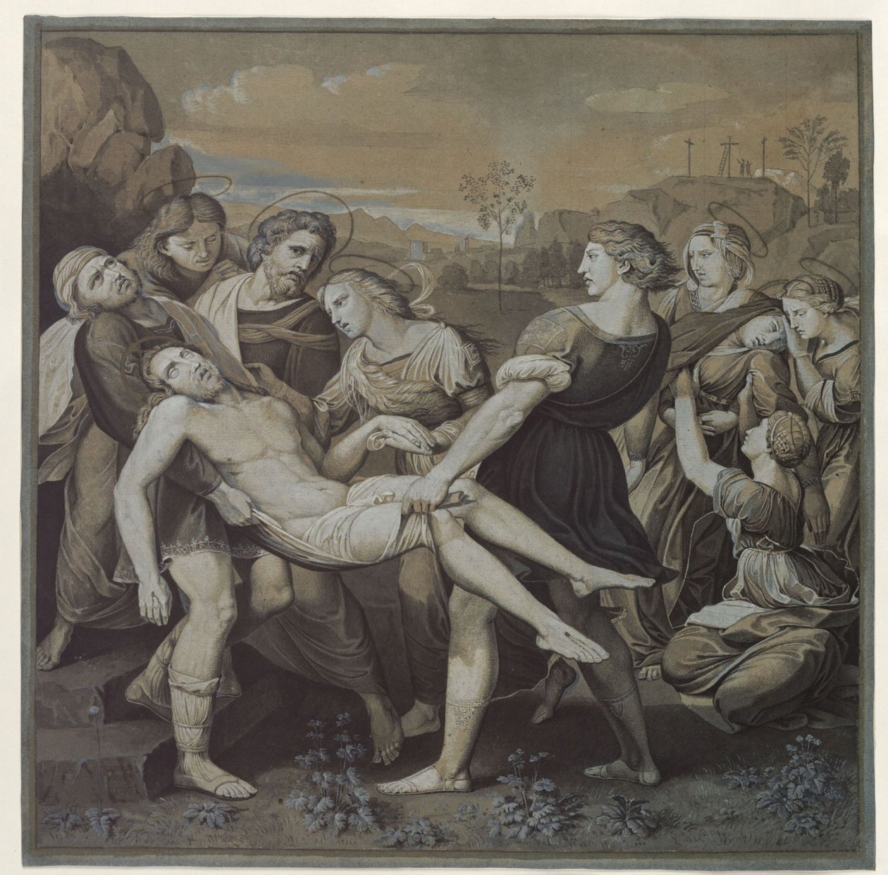 Kopie podle Raffaelova díla „Pohřeb“ od Karl Friedrich Schinkel