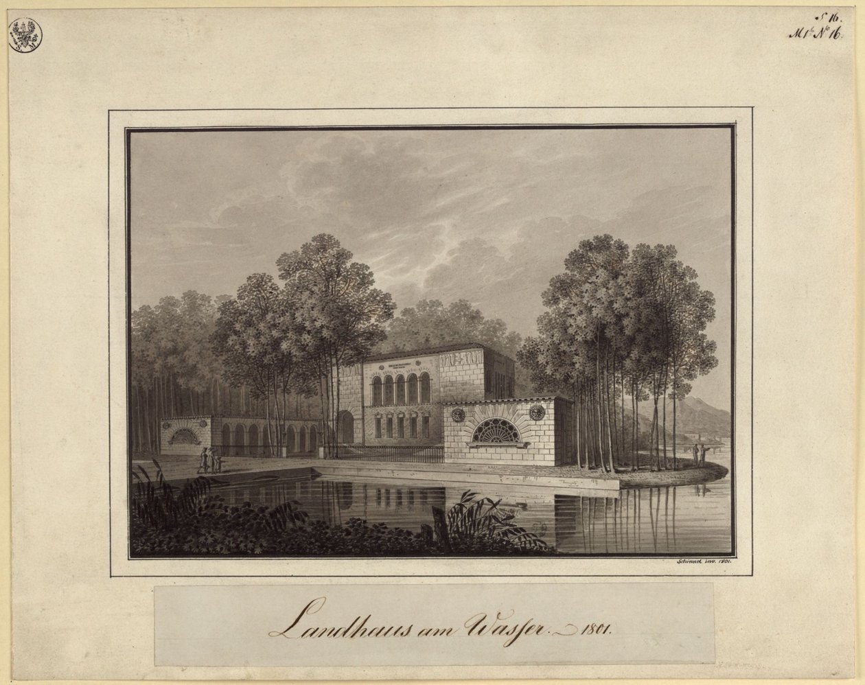 Venkovský dům u vody od Karl Friedrich Schinkel