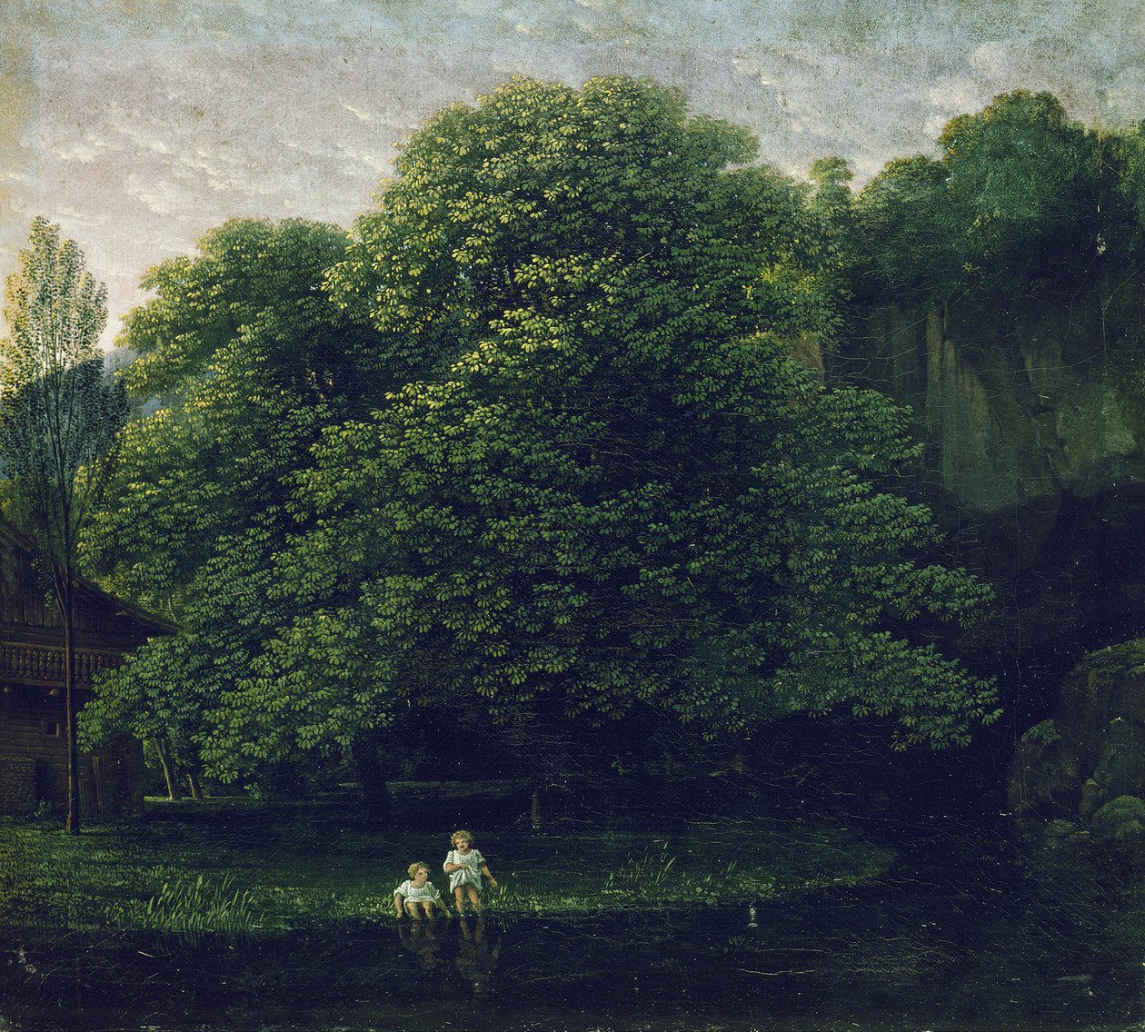 Krajina se dvěma koupajícími se dětmi od Karl Friedrich Schinkel