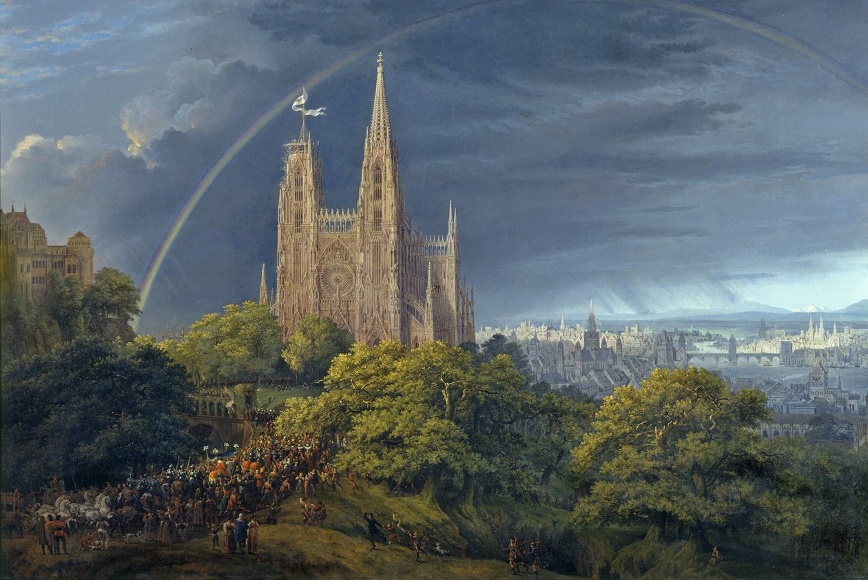 Středověké město na řece od Karl Friedrich Schinkel